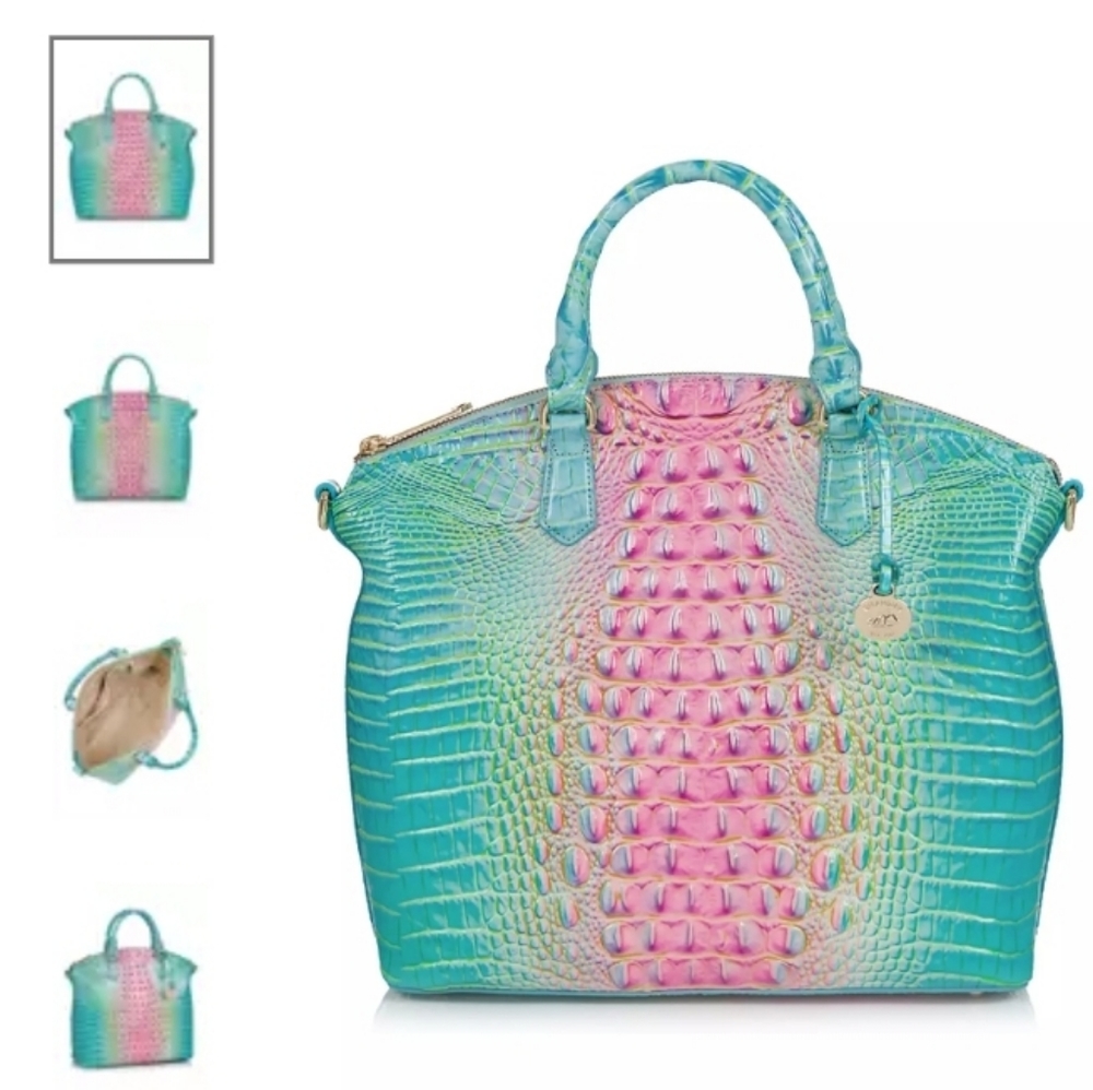 AUTHENTIC! BRAND NEW! SAME DAY SHIPPING! BRAHMIN COTTON CANDY DUXBURY SATCHEL